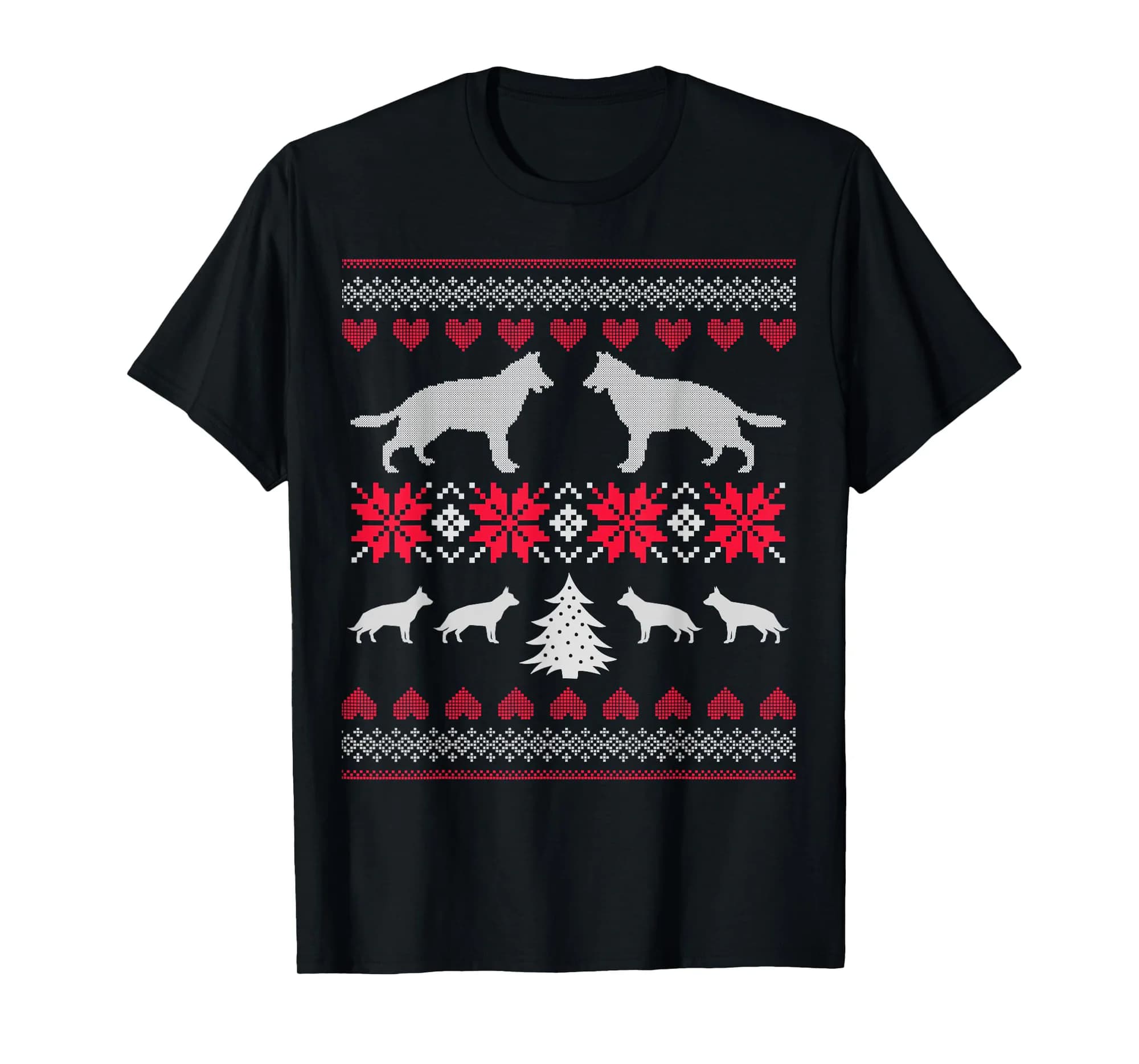 Best German Shepherd Ugly Sweater Christmas Dog T-Shirt
