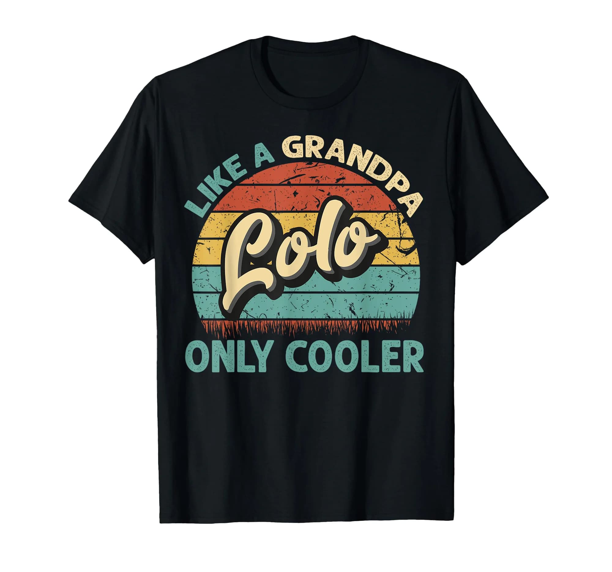 Lolo Like A Grandpa Only Cooler Vintage Dad Fathers Day T-Shirt