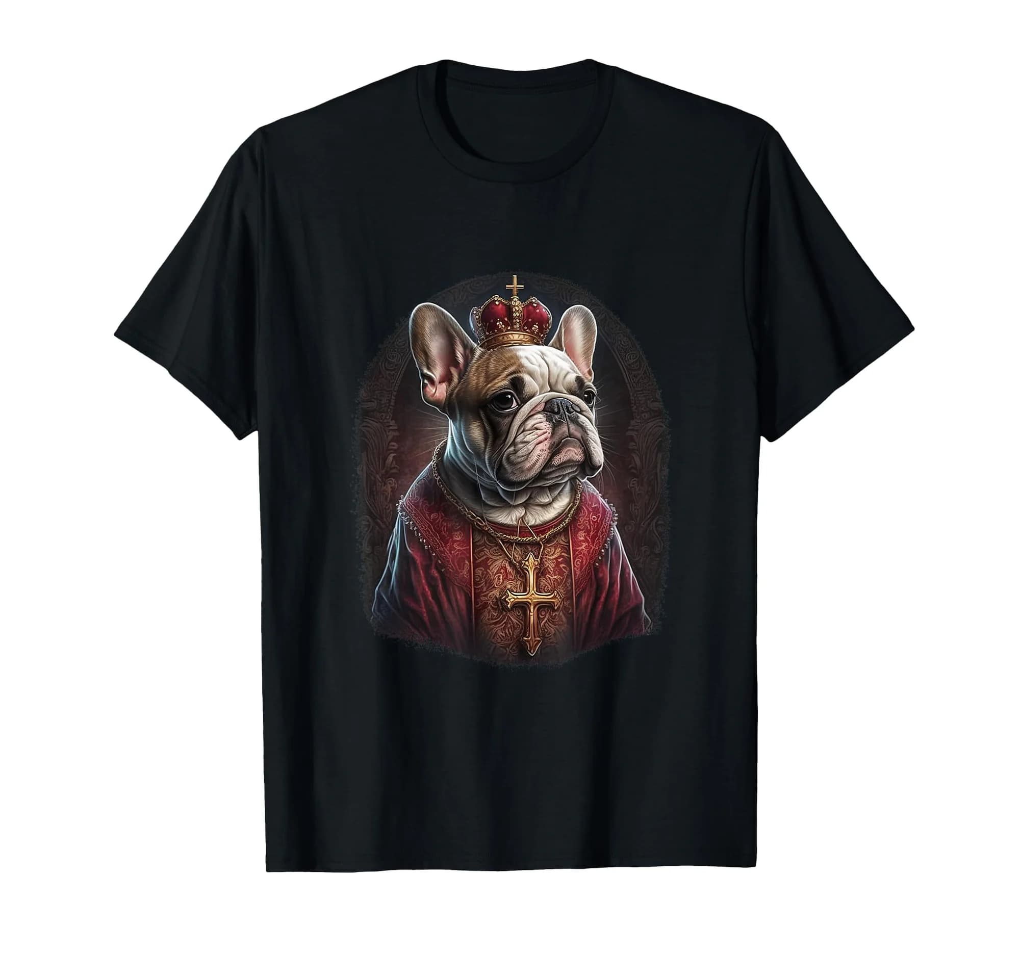 French Bulldog | Pope Dog Church Vatican Catholic Priest T-Shirt