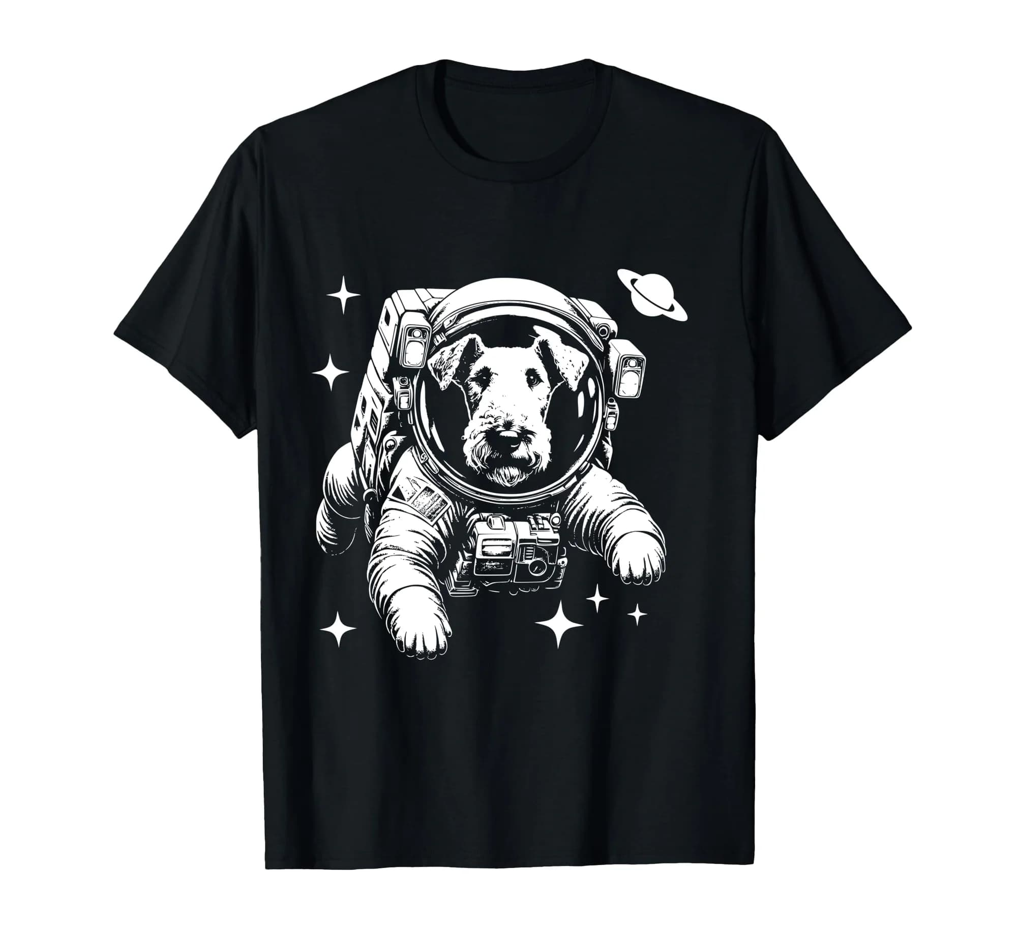 Dog Dad Mom Space - Astronaut Airedale Terrier Long Sleeve T-Shirt