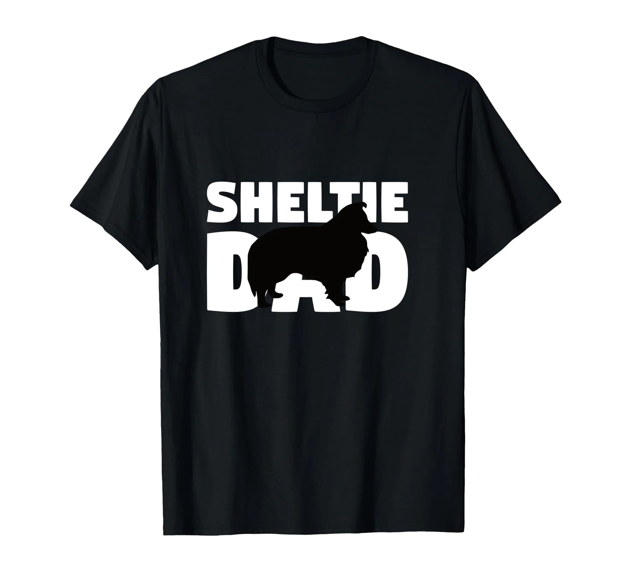 Sheltie Gift for Dog Father 'Sheltie Dad' Funny Sheltie Long Sleeve T-Shirt