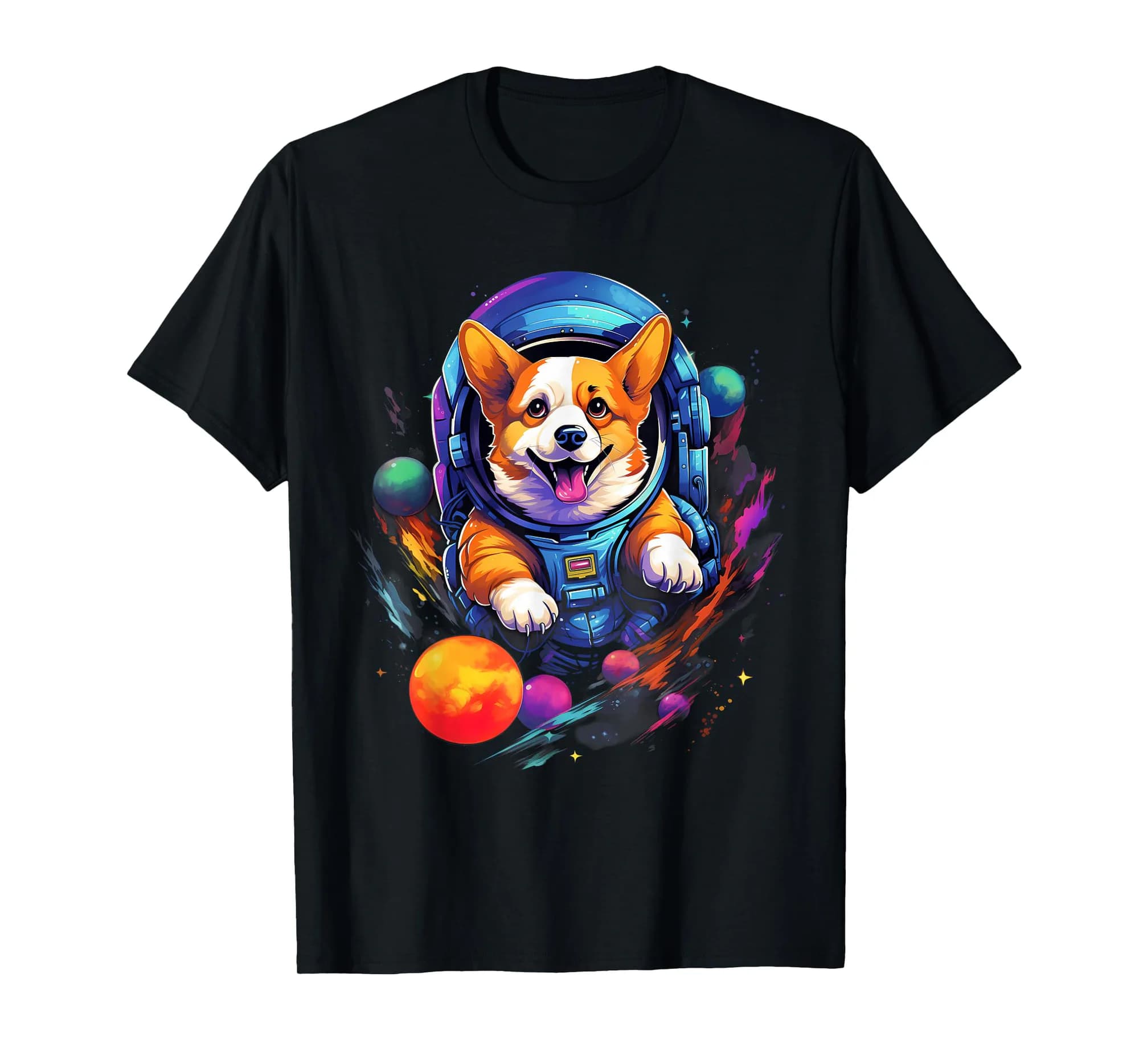 Space Corgi Dog Astronaut T-Shirt