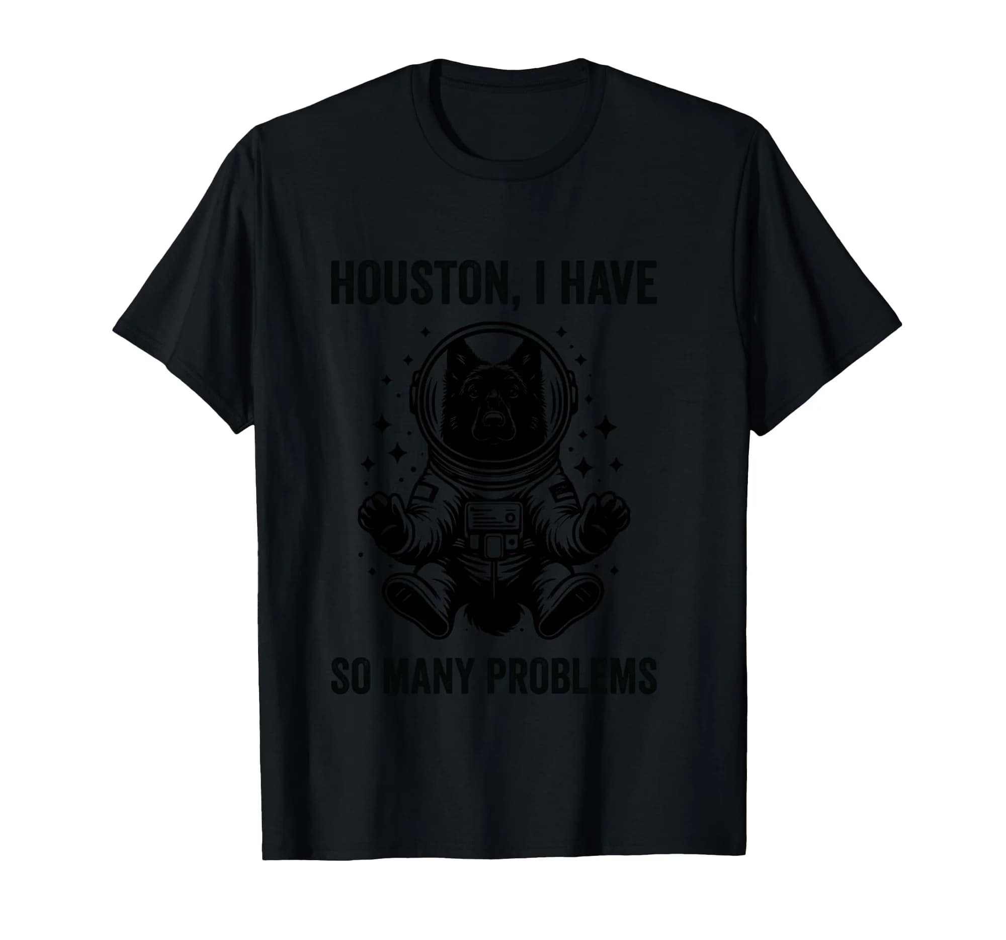 Dog Dad Mom Space - Houston Problem Belgian Tervuren Long Sleeve T-Shirt
