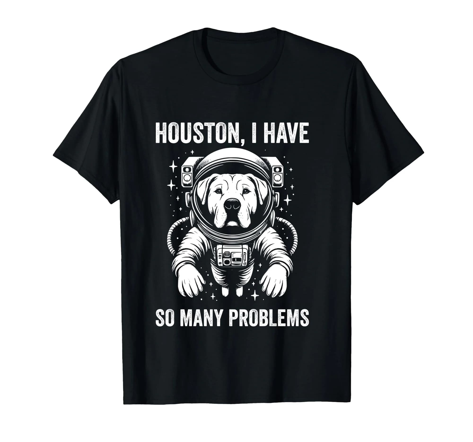 Dog Dad Mom Space - Houston Problem Dogos Argentino Long Sleeve T-Shirt