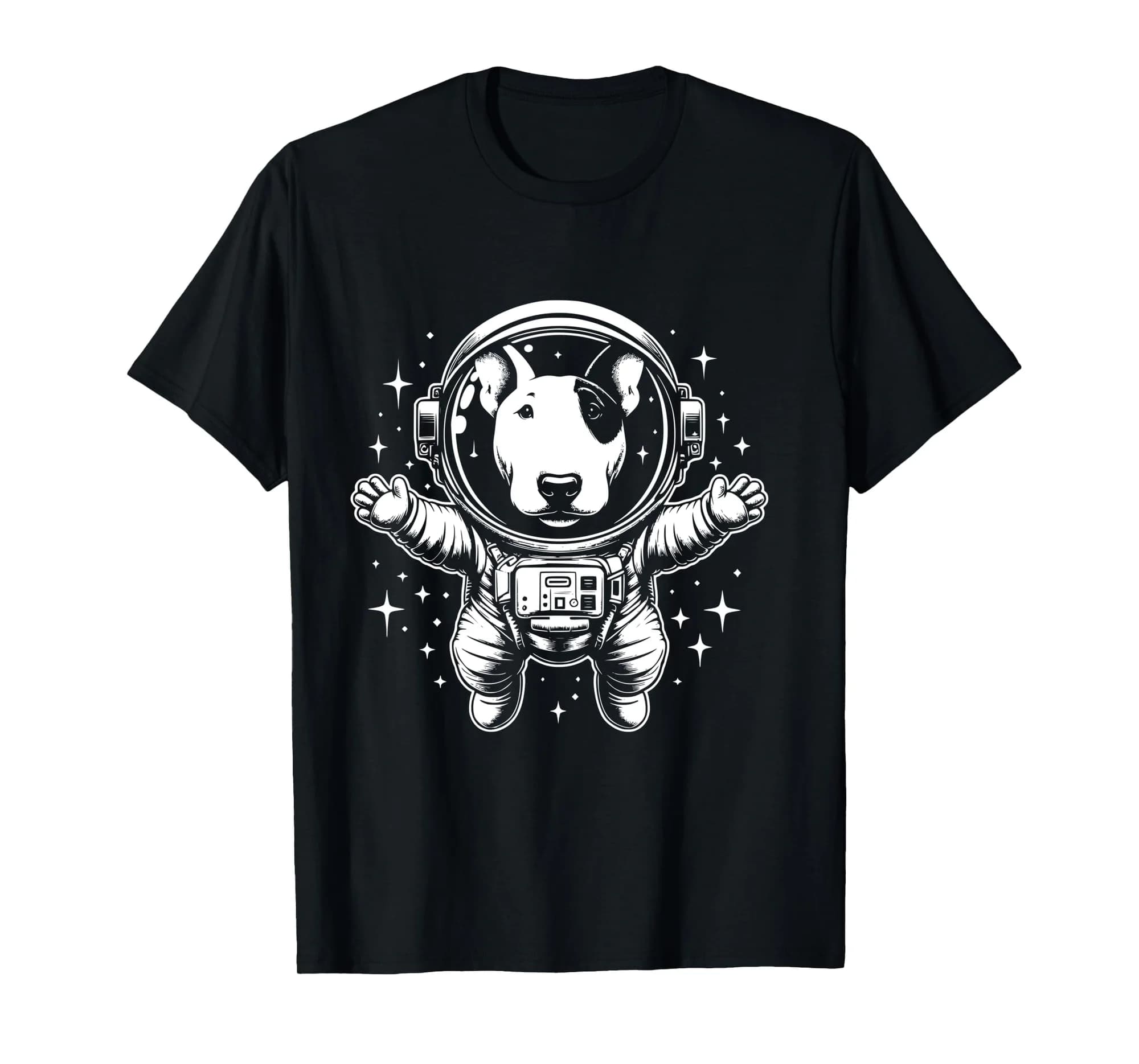 Dog Dad Mom Space - Astronaut Bull Terrier Long Sleeve T-Shirt