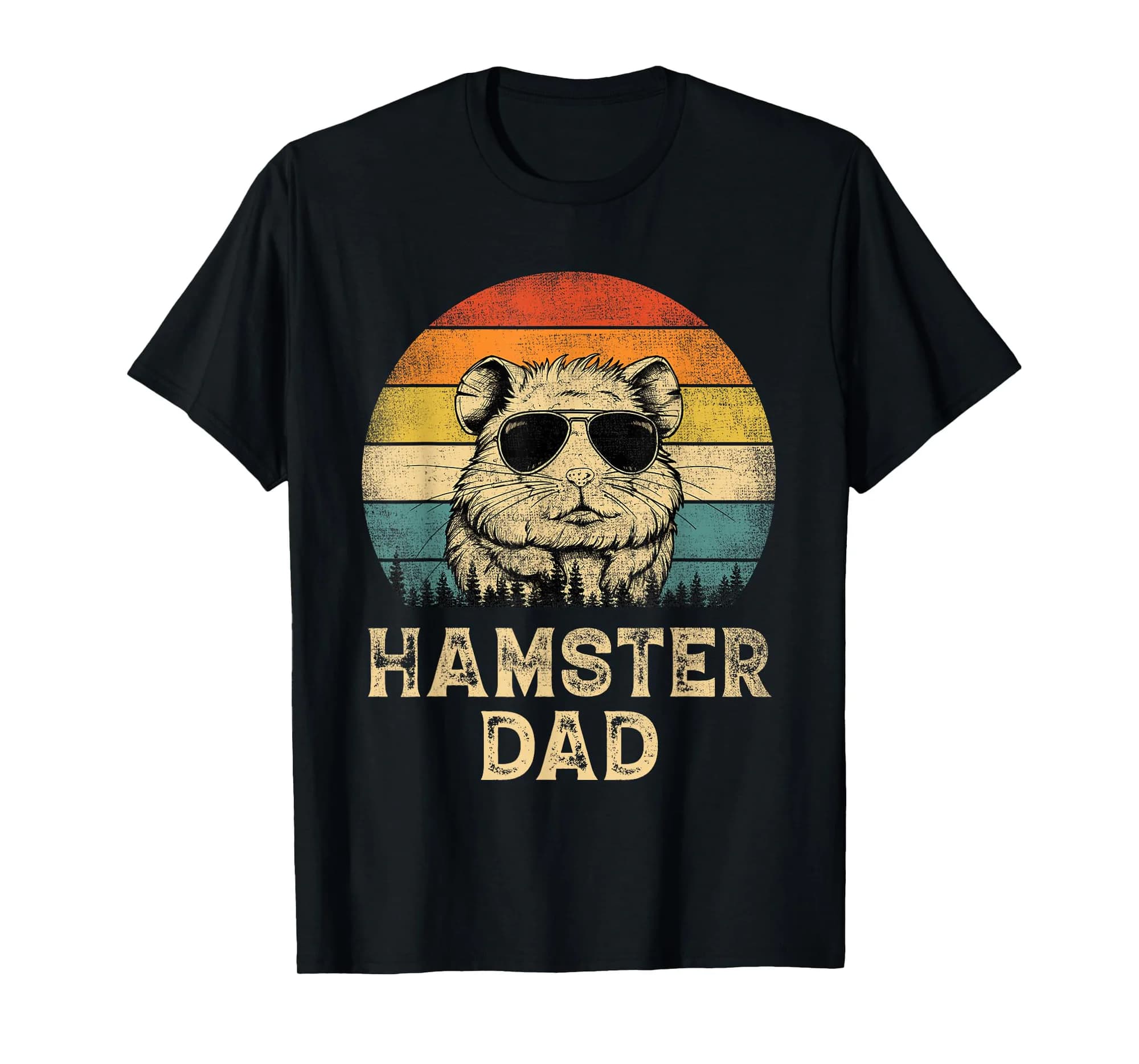 Vintage Hamster Dad Hamster Lovers Daddy Father's Day T-Shirt