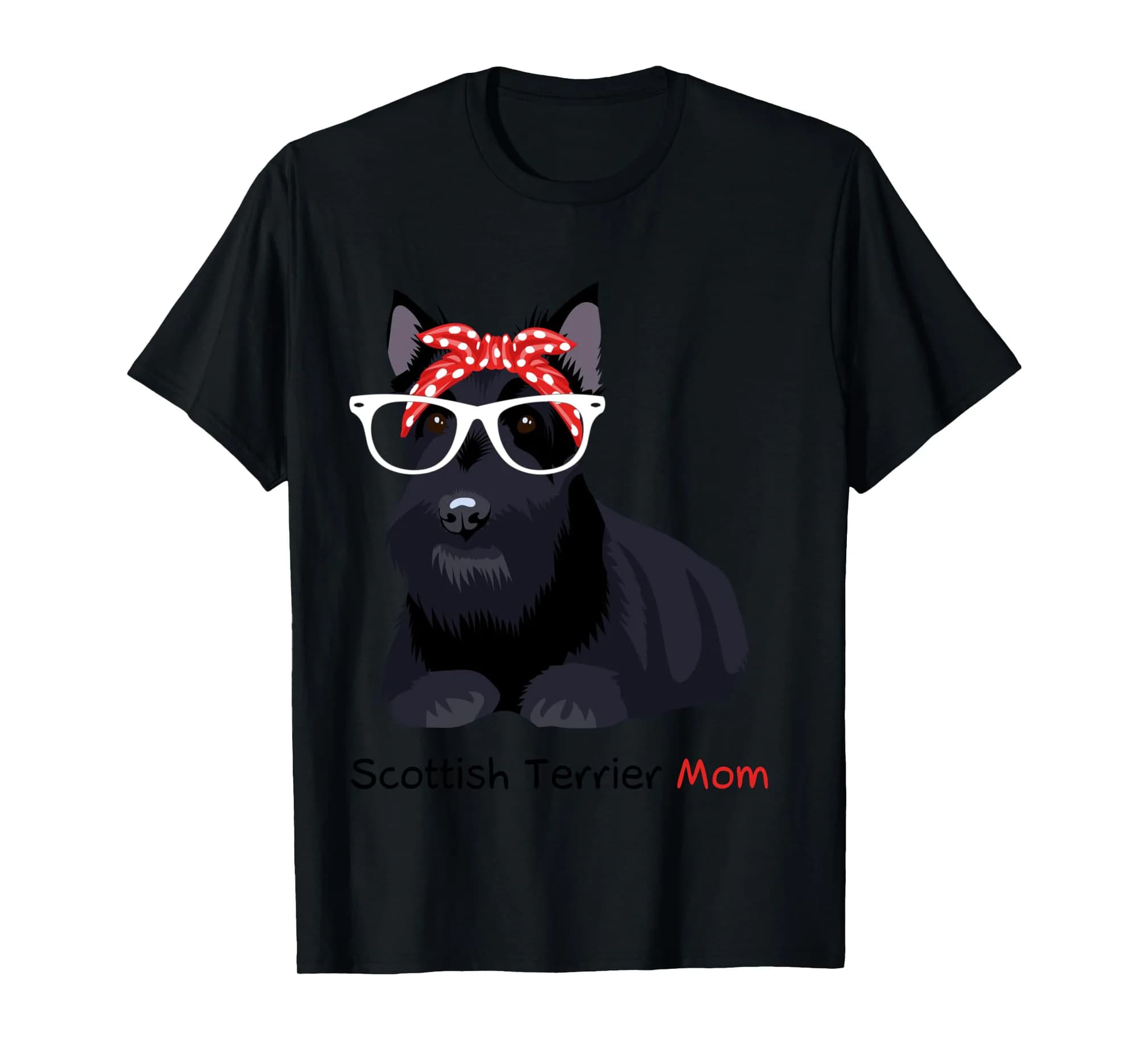 Scottish Terrier Mom Bandana Womens Scottie Dog Long Sleeve T-Shirt
