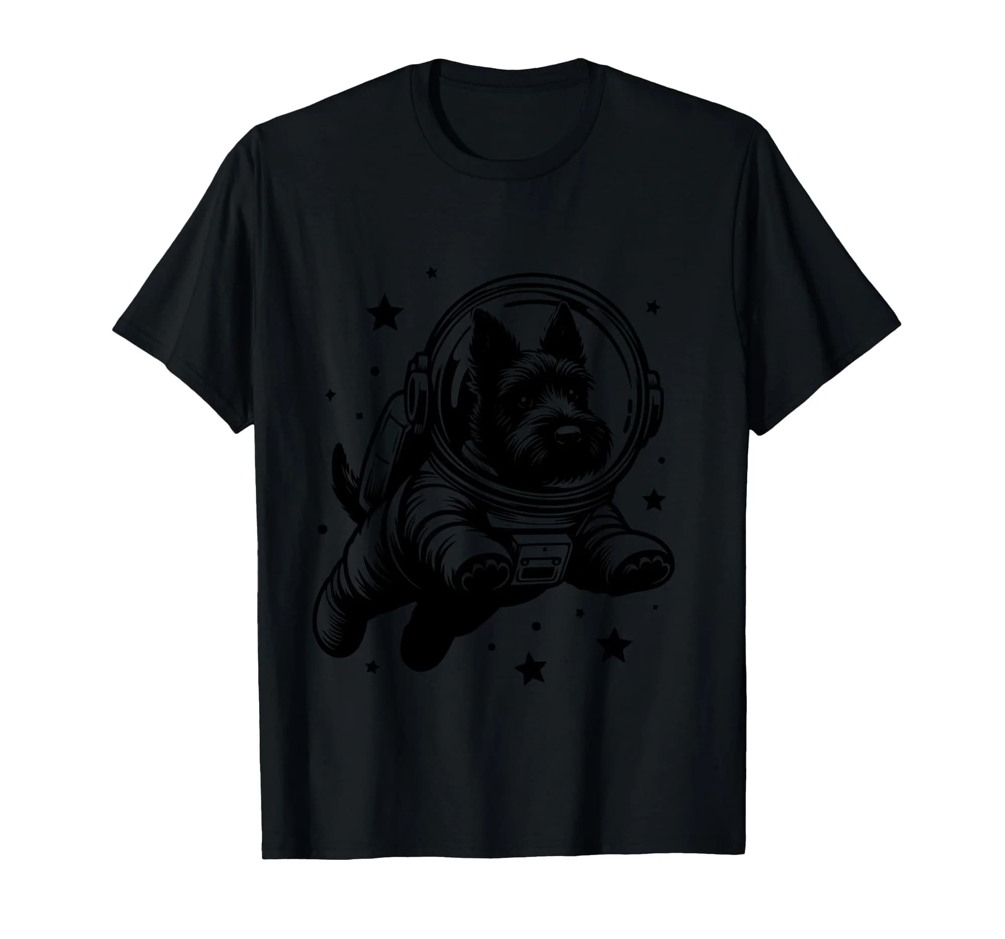 Dog Dad Mom Space - Astronaut Scottish Terrier Long Sleeve T-Shirt