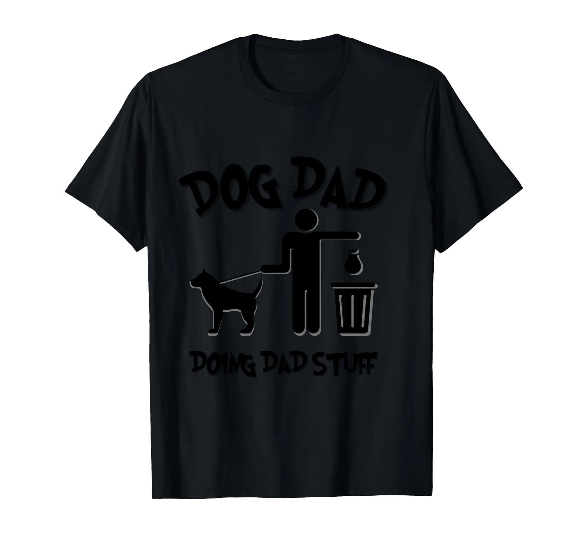 Doing Dad Stuff Joke Dog Dad Walking The Dog Poop Bag Long Sleeve T-Shirt