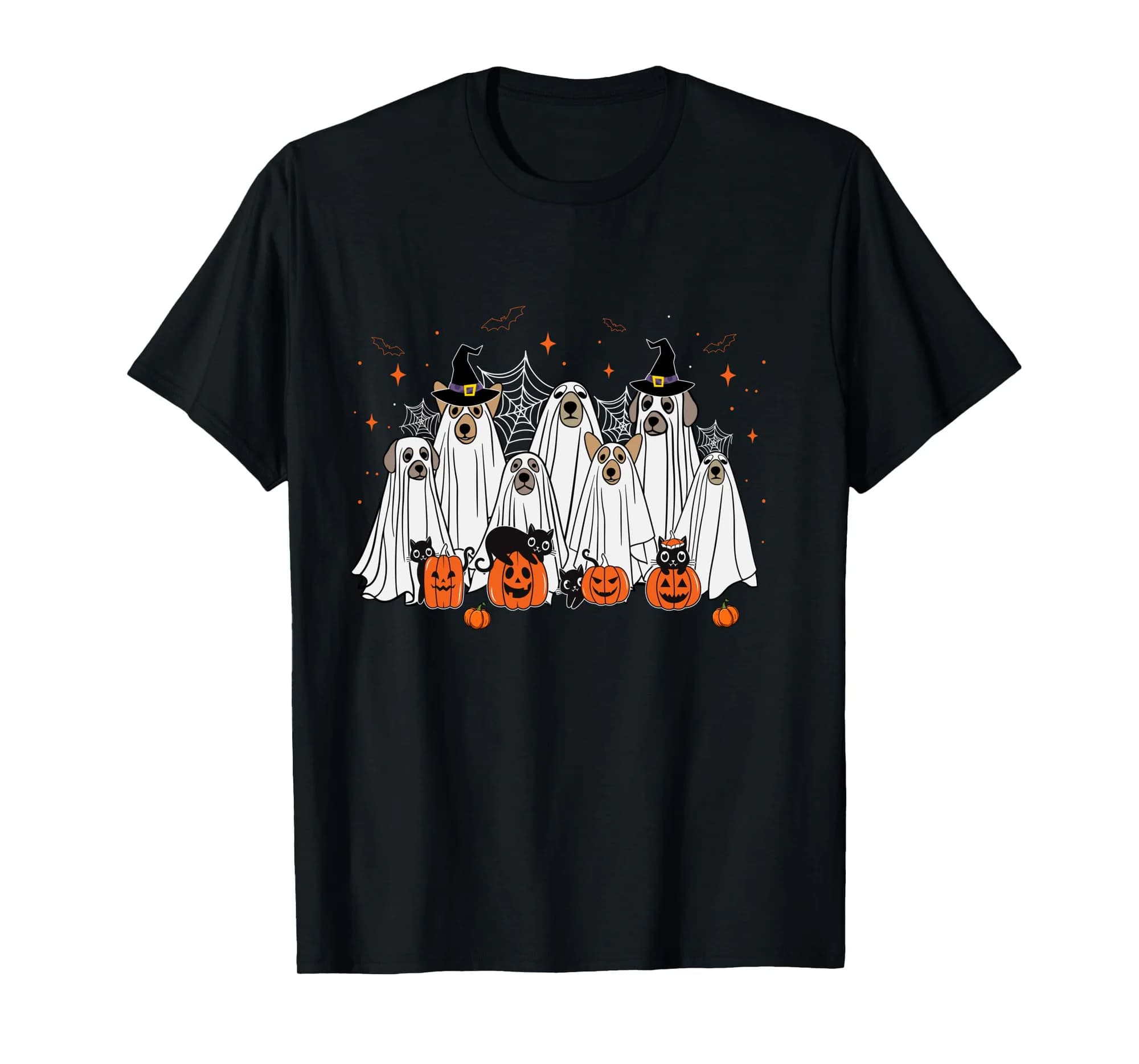 Ghost Dog Halloween Boo Ghost Lover Dog Owner Dog Mom Dad Long Sleeve T-Shirt