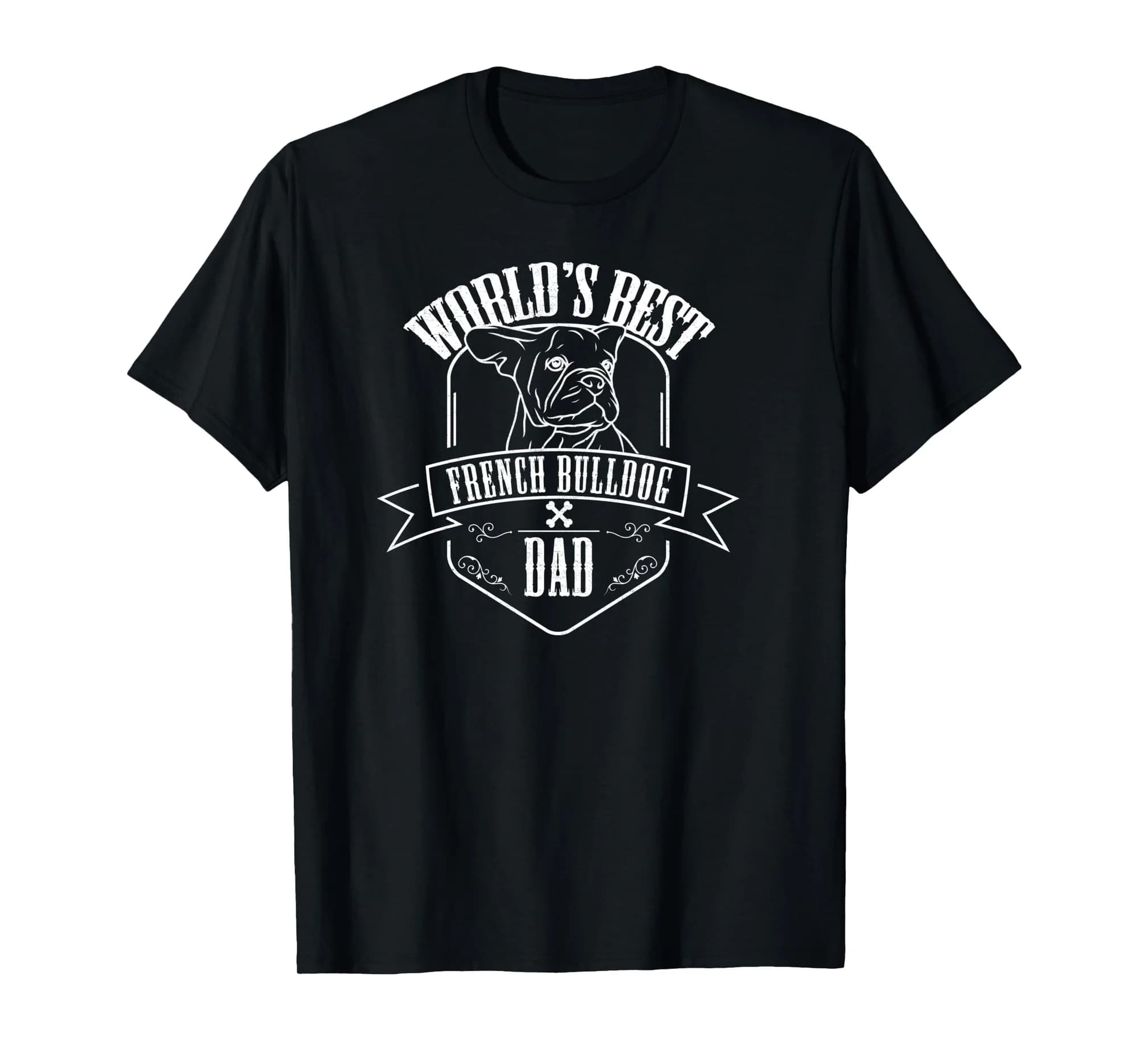 World's Best French Bulldog Dad Graphic T Shirt Frenchie Dog Pullover Hoodie