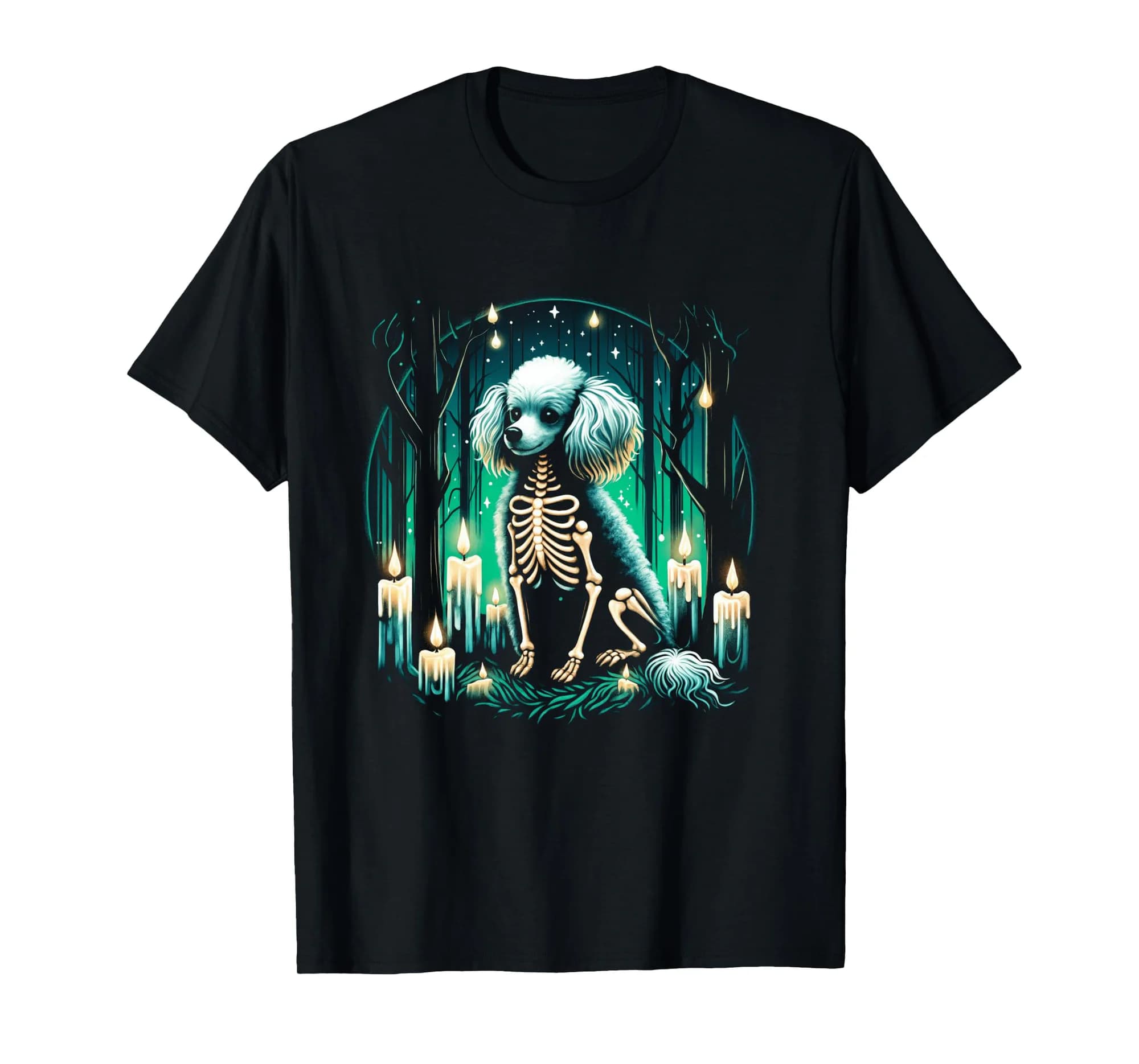 Cool Toy Poodle Dog Skeleton Halloween Dog Mom Dad Christmas Long Sleeve T-Shirt