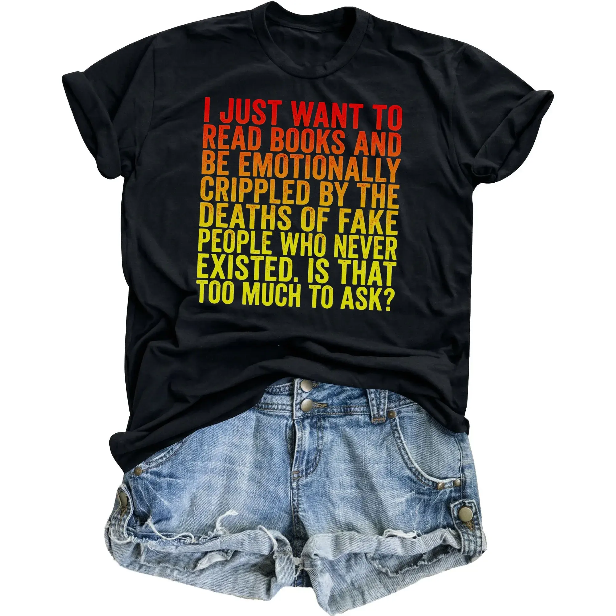 Funny Graphic Tee Book Lover Unisex Crew Neck T-Shirt Retro Style Reading Enthusiast Gift Apparel Casual Summer Shirt
