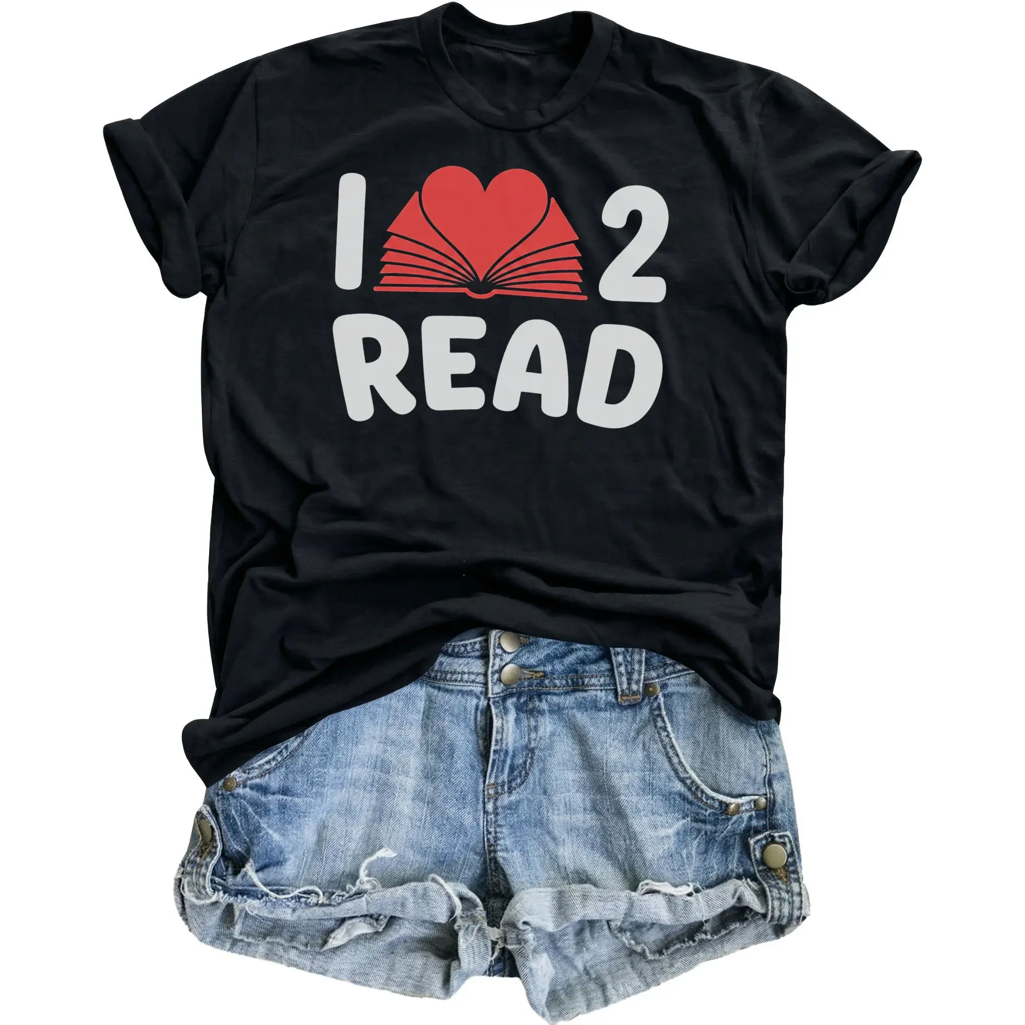 Graphic Tee I Love to Read Book Lover Unisex T-Shirt Funny Literature Apparel for Casual Everyday Style and Comfort